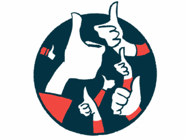 Multiple hands are shown giving the thumbs-up sign from inside a black circle.