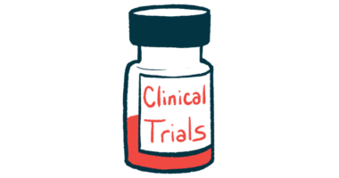 An illustration of a bottle labeled clinical trials.