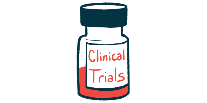 An illustration of a bottle labeled clinical trials.