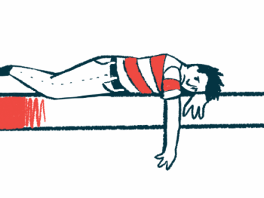An illustration of a person lying on his stomach on a bed in despair.